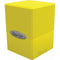 Satin Cube deck box: Lemon Yellow