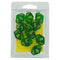 Dice Menagerie 10: Poly Borealis D10 Maple Green/Yellow (10)