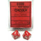 Poly d10 Red/White (10)
