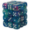 Dice Menagerie 10: 12mm D6 Festive Waterlily/White (36)