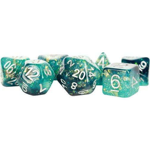 Polyhedral Dice Set: Teal/Black (7)