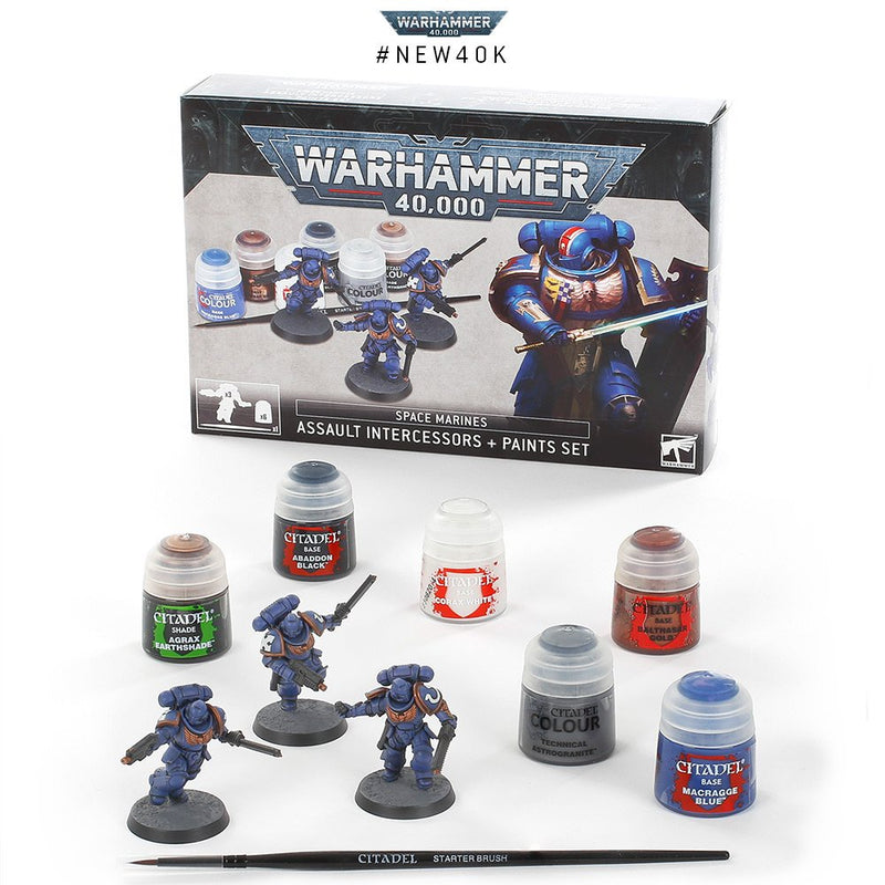 Space Marines: Assault Intercessors + Paints Set