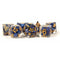 Pearl Resin 16mm Poly Dice Set: Royal Blue/Gold Numbers (7)