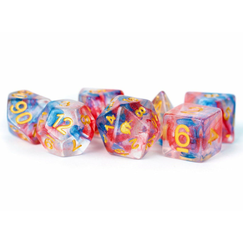 Unicorn Resin 16mm Polyhedral Dice Set: Cosmic Carnival (7)