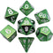 16mm Green Painted Metal Polyhedral Dice Set