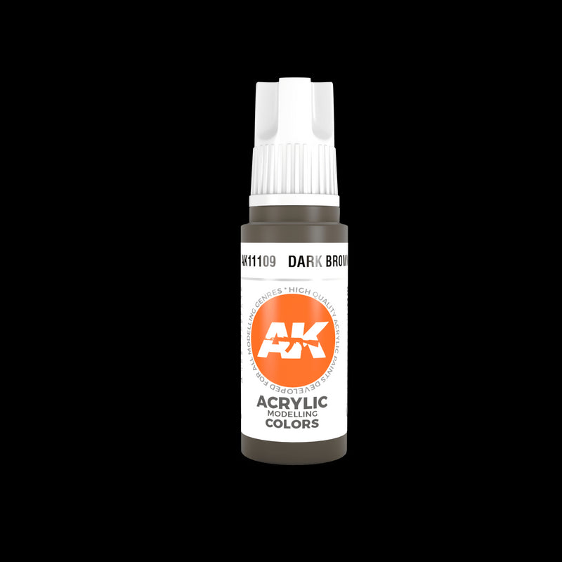 AK-Interactive: Acrylic - Dark Brown (17ml)