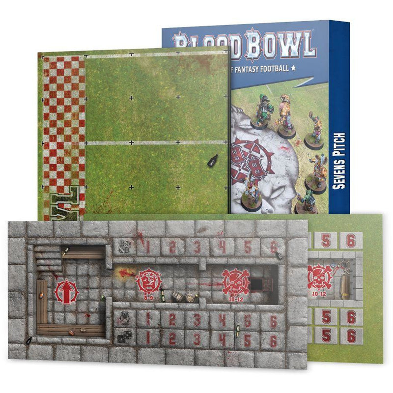 Sevens Pitch: Double-sided Pitch and Dugouts for Blood Bowl Sevens