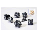 Pearl Charcoal Grey Acrylic RPG Dice Set (7)