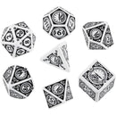 Steampunk Clockwork Dice Set White/Black (7) OOP