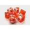 7 Piece DnD RPG Dice Set: Vorpal Orange & White w/ Black