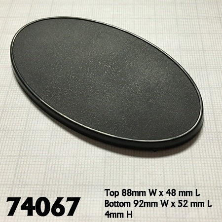 90mm x 52mm Oval Gaming Base (10)