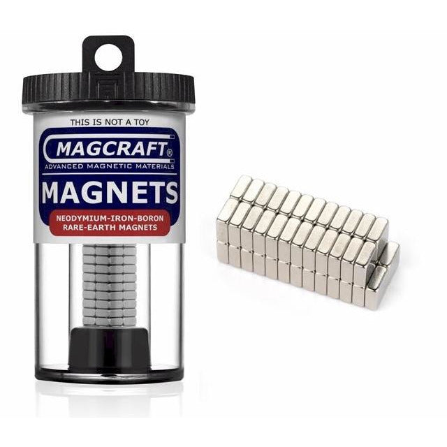 Rare-Earth Block Magnets, 0.25 in Thick (50-Count)