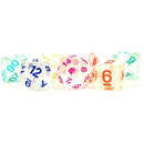 Unicorn Resin Poly Dice Set: Rainbow Ice (7)