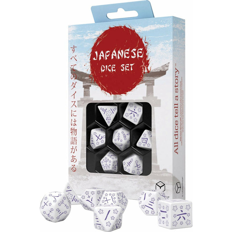 Japanese Dice Set - Blue Star Lotus (7)