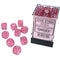 Borealis: 12mm d6 Pink/silver Luminary Dice Block (36 dice)