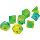 Lab Dice 5 Gemini: Poly Plasma Green-Teal/orange Luminary (7)