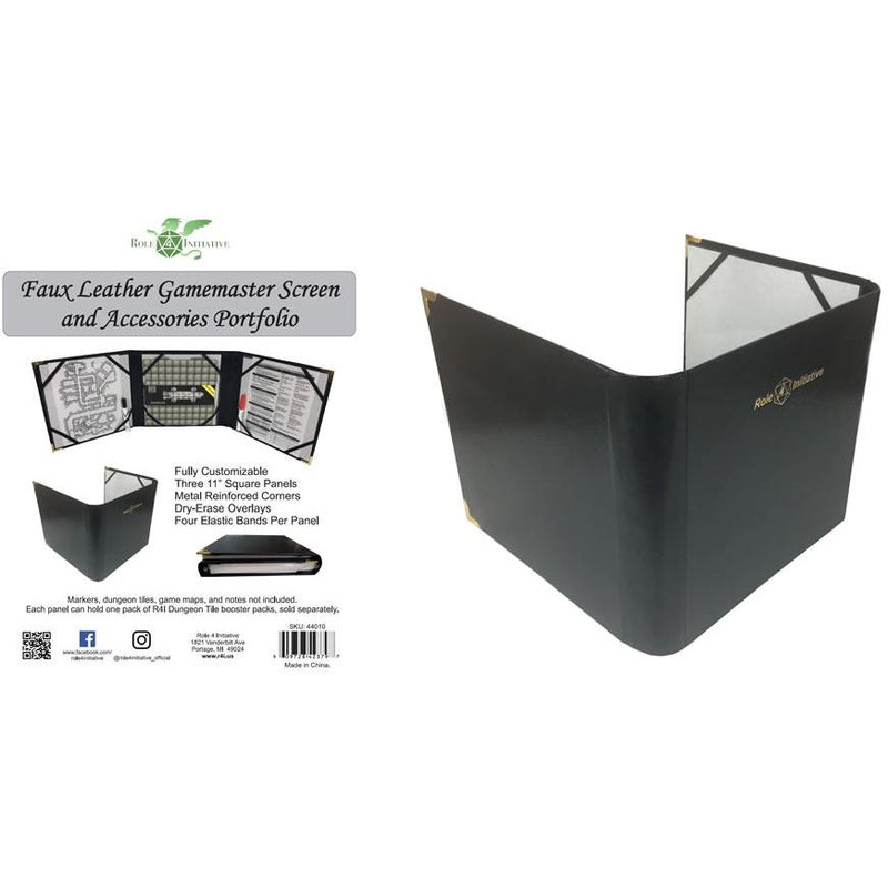 Faux Leather Gamemaster Screen and Accessories Portfolio