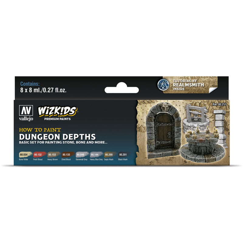 WizKids Premium Paints: Dungeon Depths (8x8ml)