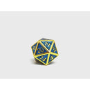 Blue with Gold Font D20