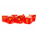 Unicorn Resin Poly Dice Set: Red (7)