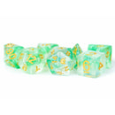 Unicorn Resin 16mm Polyhedral Dice Set: Icy Everglades (7)