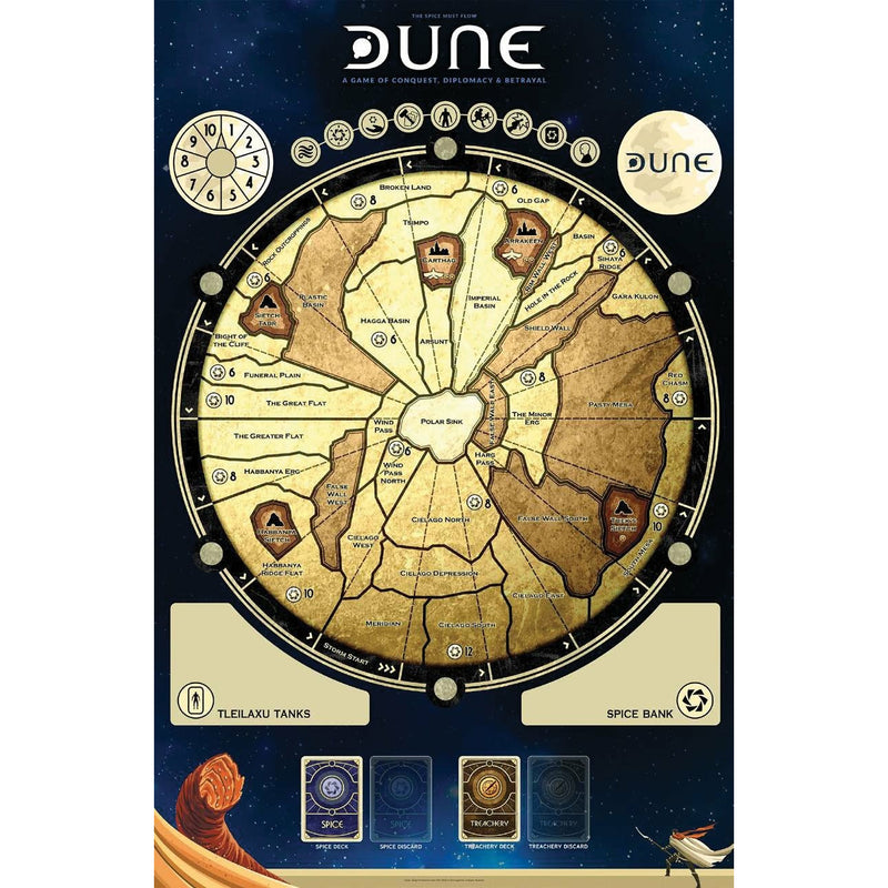 Dune Board Game: Game Mat 24in x 36in