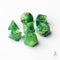 Mini Polyhedral Green / Light Green with Gold (7)