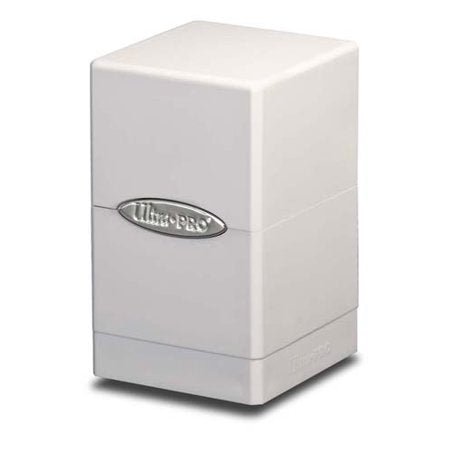 Satin Tower Deck Box: White