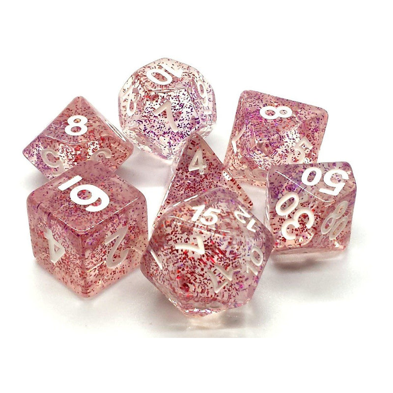 Old School 7 Piece DnD RPG Dice Set: Particles - Array of Stars