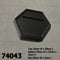 1" Black Slotted Hex Gaming Base (20)