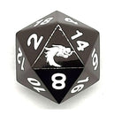 Old School DnD RPG Metal D20: Halfling Forged - Electric Black