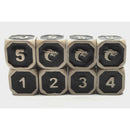 DnD RPG Metal Dice D6 Set: Elven Forged - Black w/ Silver