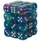 Dice Menagerie 10: 16mm D6 Waterlily/White (12)