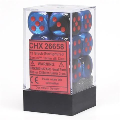 Gemini Black Starlight /Red Dice (12)