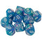 Dice Menagerie 10: Poly D10 Festive Waterlily/White (10)