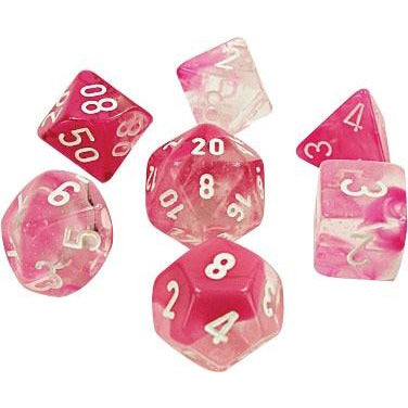 Lab Dice 4 Gemini: Poly Clear-Pink/white Luminary (7)