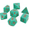 Lab Dice 4 Heavy: Poly Turquoise/Orange (7)