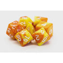 7 Piece DnD RPG Dice Set: Vorpal Orange & Yellow