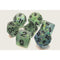 7 Piece DnD RPG Dice Set: Frosted Firefly Springtime Dew