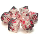 Old School 7 Piece DnD RPG Dice Set: Particles - Checkmate