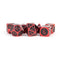 Red with Black Enamel Metal Dice Set (7)