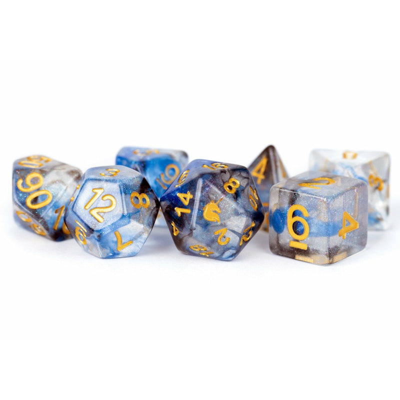 Unicorn Resin 16mm Polyhedral Dice Set: Arctic Storm (7)