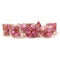 Pearl Resin 16mm Poly Dice Set : Pink /Copper Numbers (7)