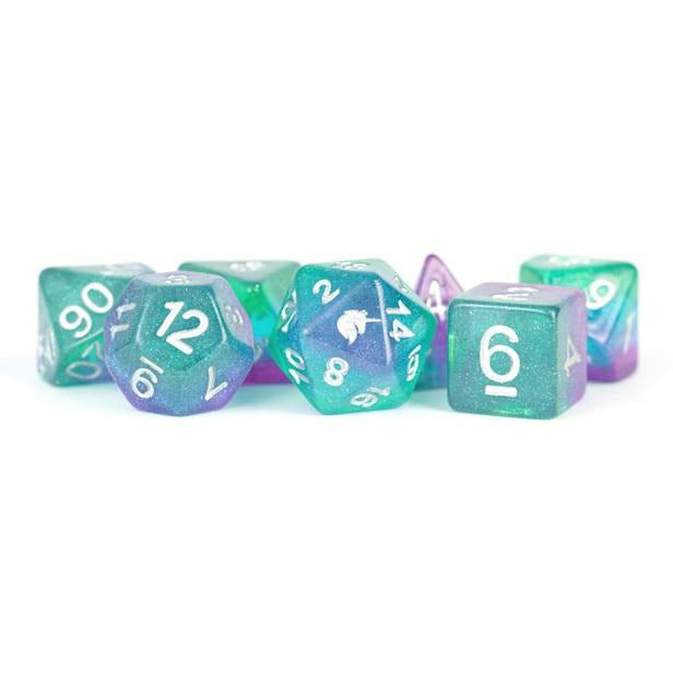 Unicorn Resin Poly Dice Set: Aurora (7)